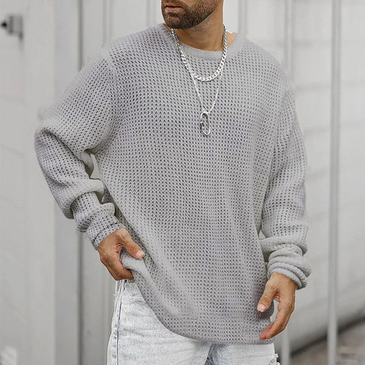 Long Sleeve Crew Neck Casual Men's Loose t-shirt