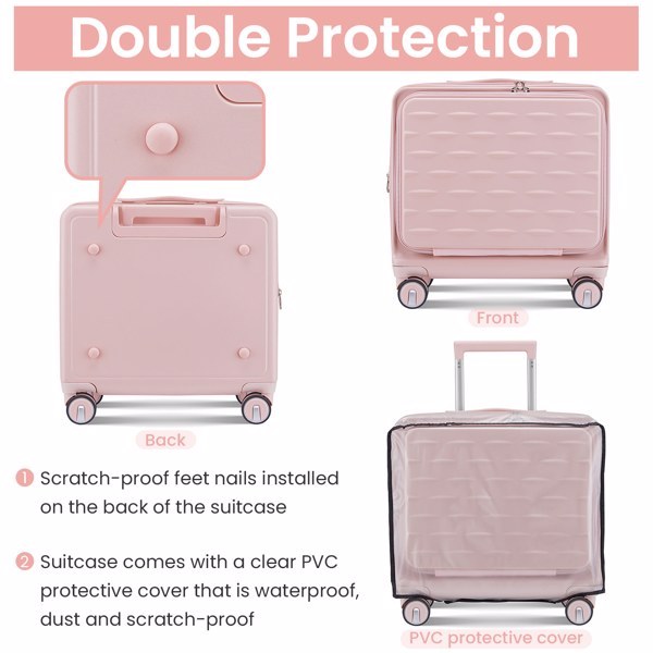 18 Inch Carry On Luggage, Three Pieces