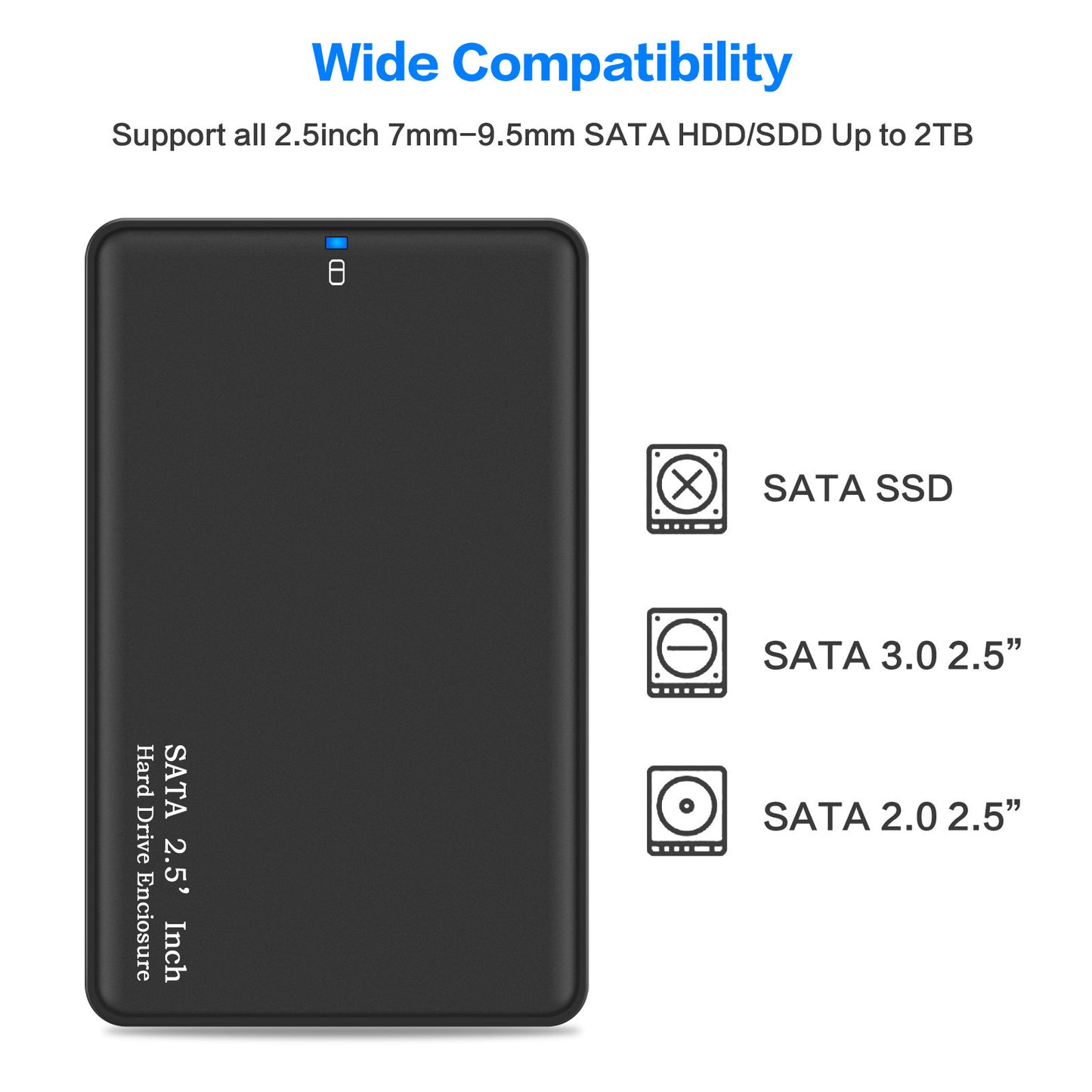 2.5 Inch Mobile Hard Disk Box Usb3.0 Serial SATA Solid State SSD Mechanical Disk Mobile Hard Disk Box