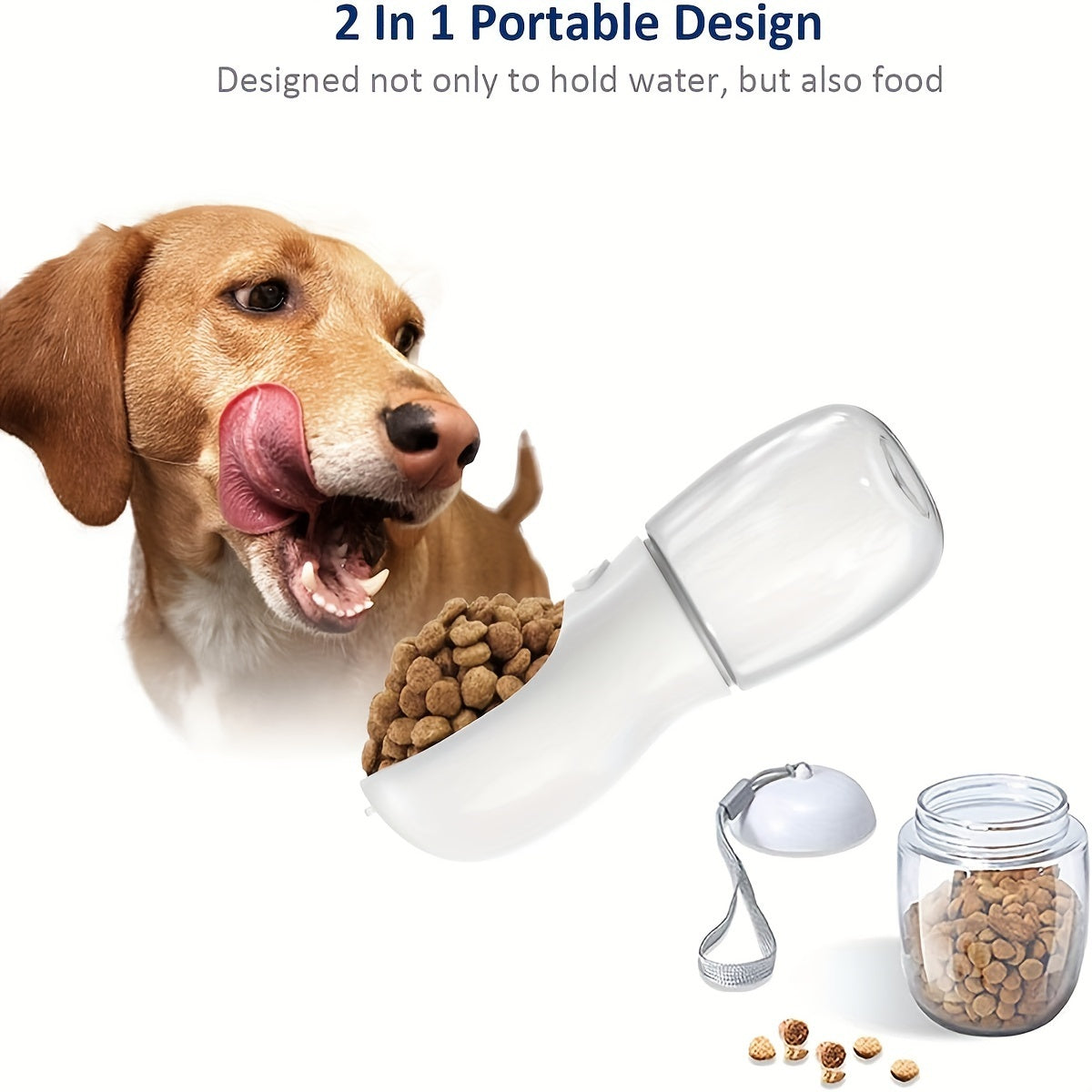 2 In 1 Dog Water Bottle, Leak Proof Portable Pet Water Bottle With Food Container [Premium Quality]