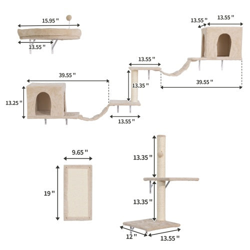 Premium Wall-mounted Cat Trees, Cat Furniture