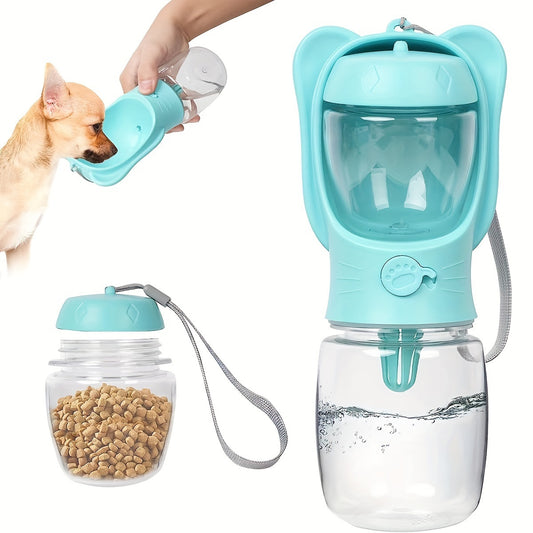 2 In 1 Dog Water Bottle, Leak Proof Portable Pet Water Bottle With Food Container [Premium Quality]