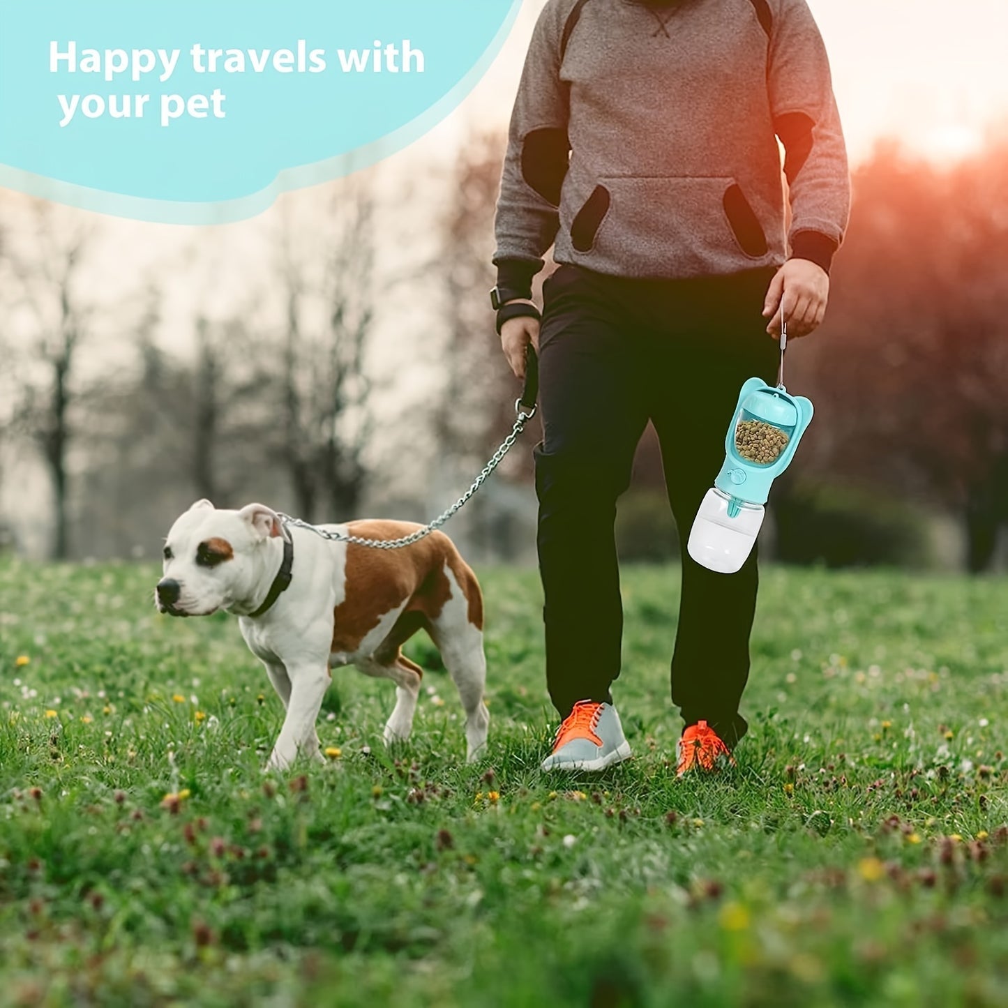 2 In 1 Dog Water Bottle, Leak Proof Portable Pet Water Bottle With Food Container [Premium Quality]